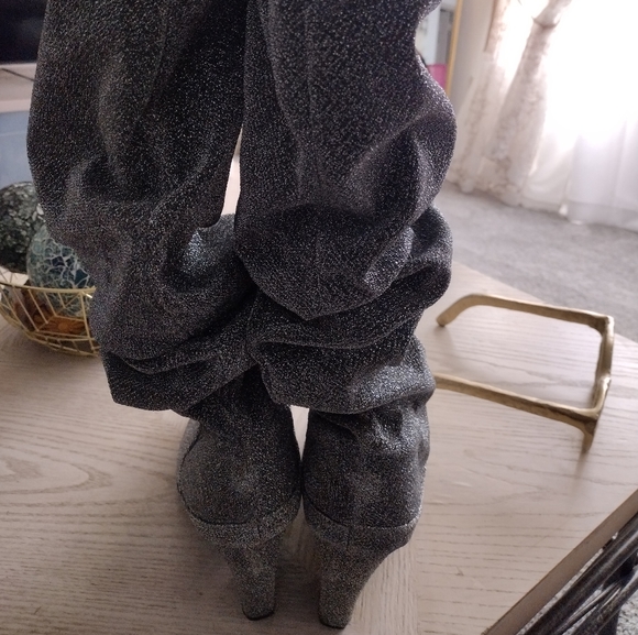 Silver Glitter Boots - Picture 6 of 6